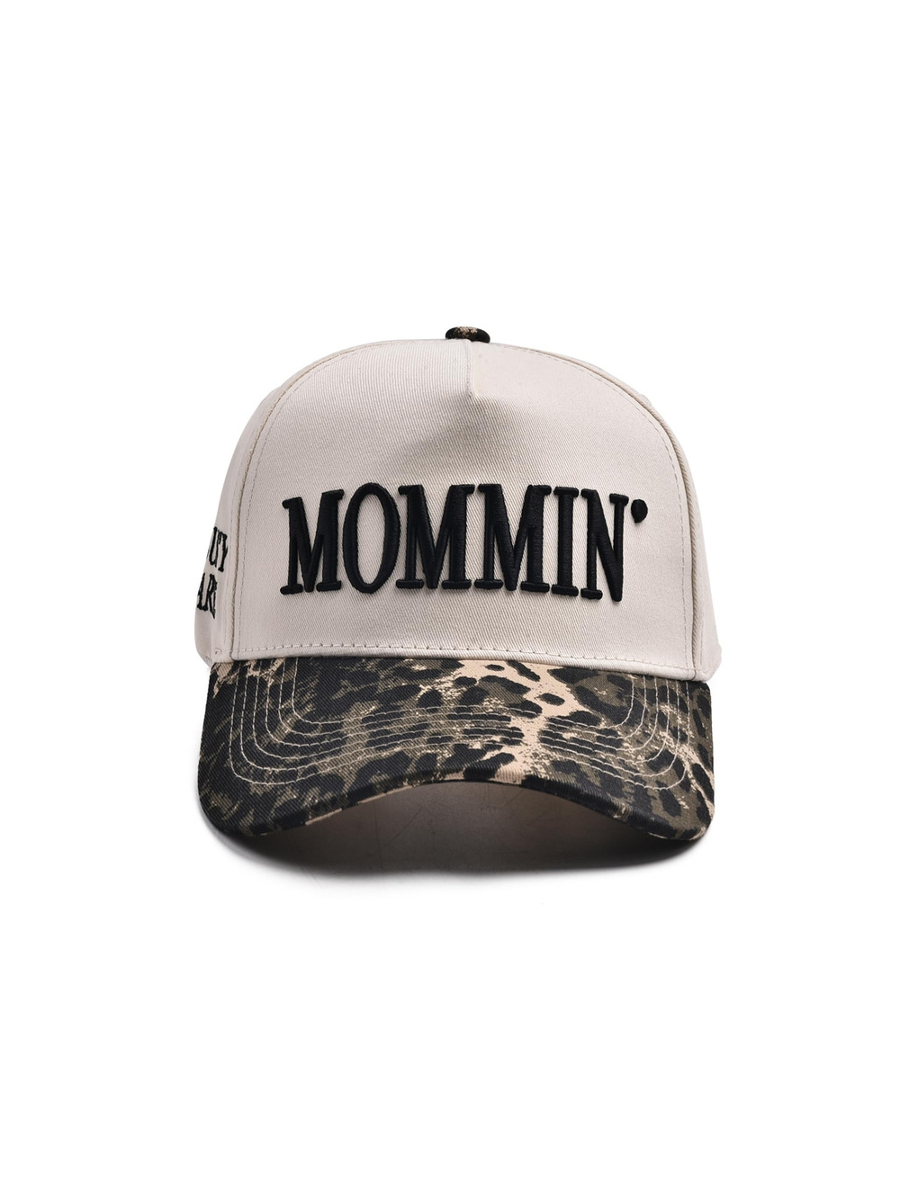 Mommin Trucker Hat for Women Embroidered Mom Baseball Cap | Leopard | Size OS